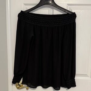 Elegant Black Off-Shoulder Blouse